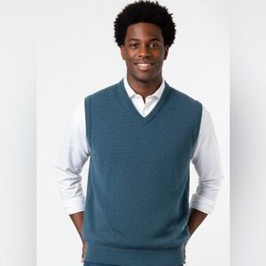 Pendleton Lambswool Sweater Vest Men’s Size XL Teal Virgin Wool Classic Layering